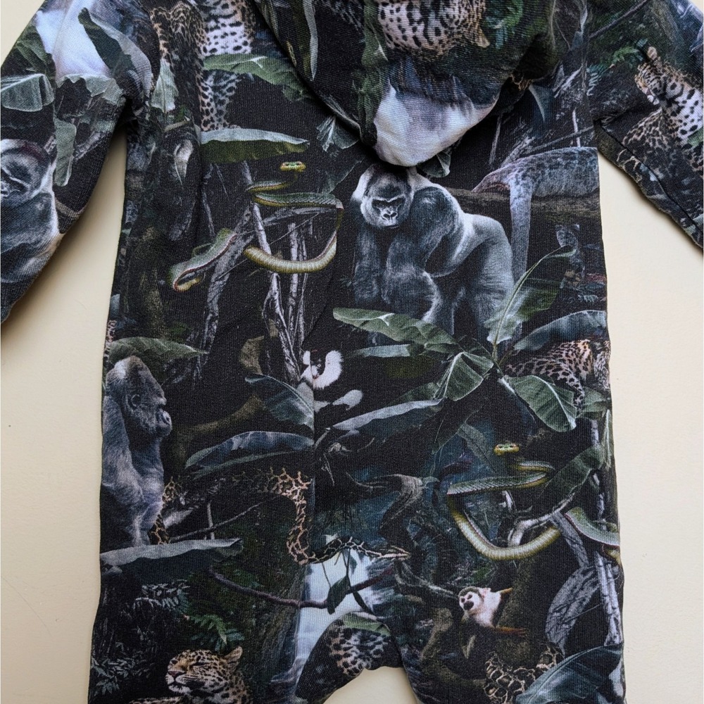 Molo Moonlit Jungle Animals One Piece Pajama Romper Baby Size 68 - 6 Months - Picture 10 of 10
